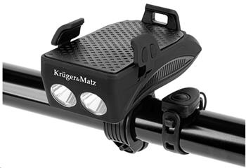    KRUGER & MATZ XT50 Držák telefonu na kolo 4v1 se svítilnou a powerbankou