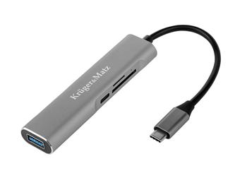 Adaptér KRUGER & MATZ KM0390 (HUB) USB C na port HDMI / USB3.0 / SD / MicroSD