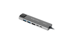 Adaptér KRUGER & MATZ KM0391 (HUB) USB-C na HDMI / 2x USB / 2x USB-C / RJ45