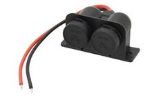 Auto zásuvka Compass 07394 12/24V s krytem dvojitá