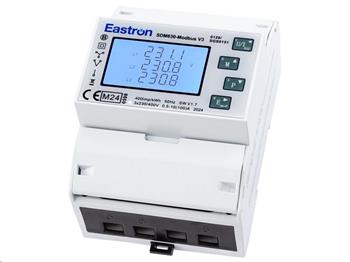 Elektroměr 3F na DIN lištu třífázový EASTRON SDM 630 M V3, MID, Modbus