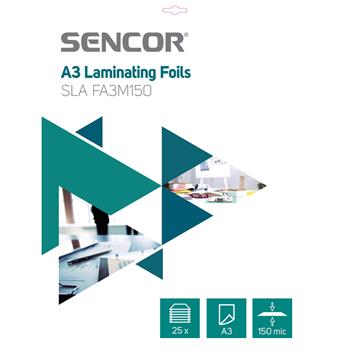 Fólie do laminátoru SENCOR SLA FA3M150 A3 150mic 25ks