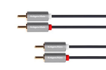 Kabel 2x CINCH - 2x CINCH 1m KM1213 Kruger&Matz Basic