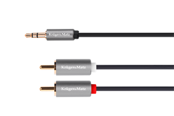 Kabel Jack 3,5mm - 2x CINCH 1m Kruger&Matz Basic KM1218