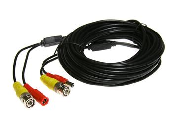Kabel koaxiální s BNC + napájení 10 metrů černý