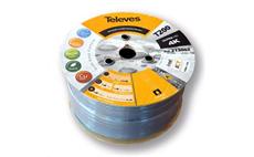 Kabel koaxiální Televes 213002 Cu / 250m / 6,9 mm / šedý / bezhalogenový