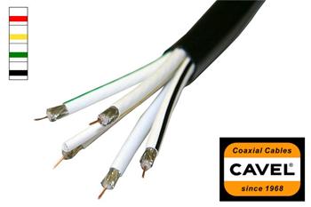Koaxiální kabel CAVEL 5x DG80M venkovní - metráž