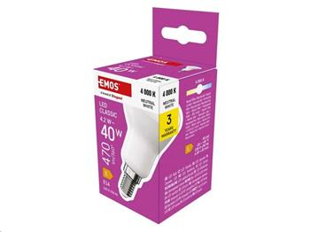 LED žárovka EMOS ZQ7E23 Classic R50 / E14 / 4,2 W (40 W) / 470 lm / neutrální bílá