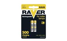 Nabíjecí baterie Raver 400mAh HR03 (AAA), 2ks --CENA BLISTR-