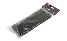 Pásky na vodiče černé, 500x4,8mm, 100ks, NYLON EXTOL-PREMIUM