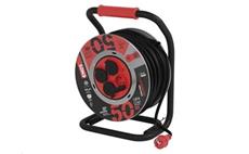 Prodlužovací kabel EMOS P084504 PROFI na bubnu 50 m / 4 zás. / černý / guma-neopren / 230V / 1,5 mm2