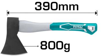 Sekera, sklolaminátová násada, 800g TOTAL-TOOLS