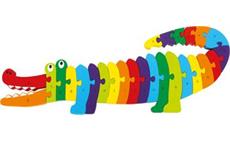 Small Foot Vkládací puzzle krokodýl ABC