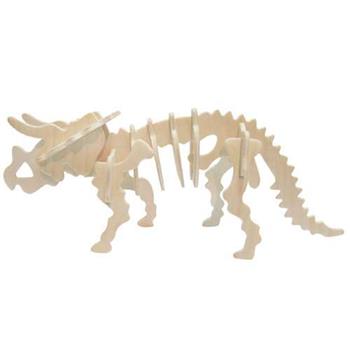 Woodcraft Dřevěné 3D puzzle Triceratops velký